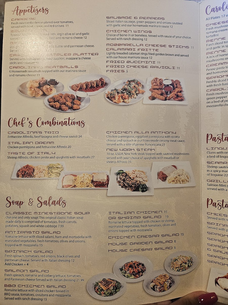Carolina's Italian Restaurant Menu - Image 4